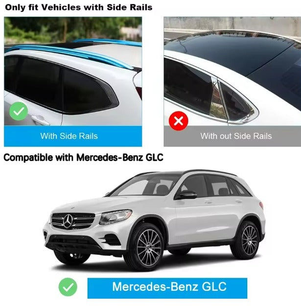 2 barre portatutto per Mercedes-Benz GLC SUV X253 X254 2015-2020