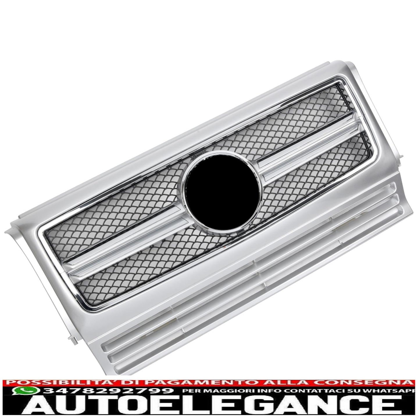 griglia sport griglia radiatore adatto per mercedes w463 g 1990-2018 cromo ottico-mostra il titolo originaletesto originalegrill sport kühlergrill passt für mercedes w463 g 1990-2018 chrom optik