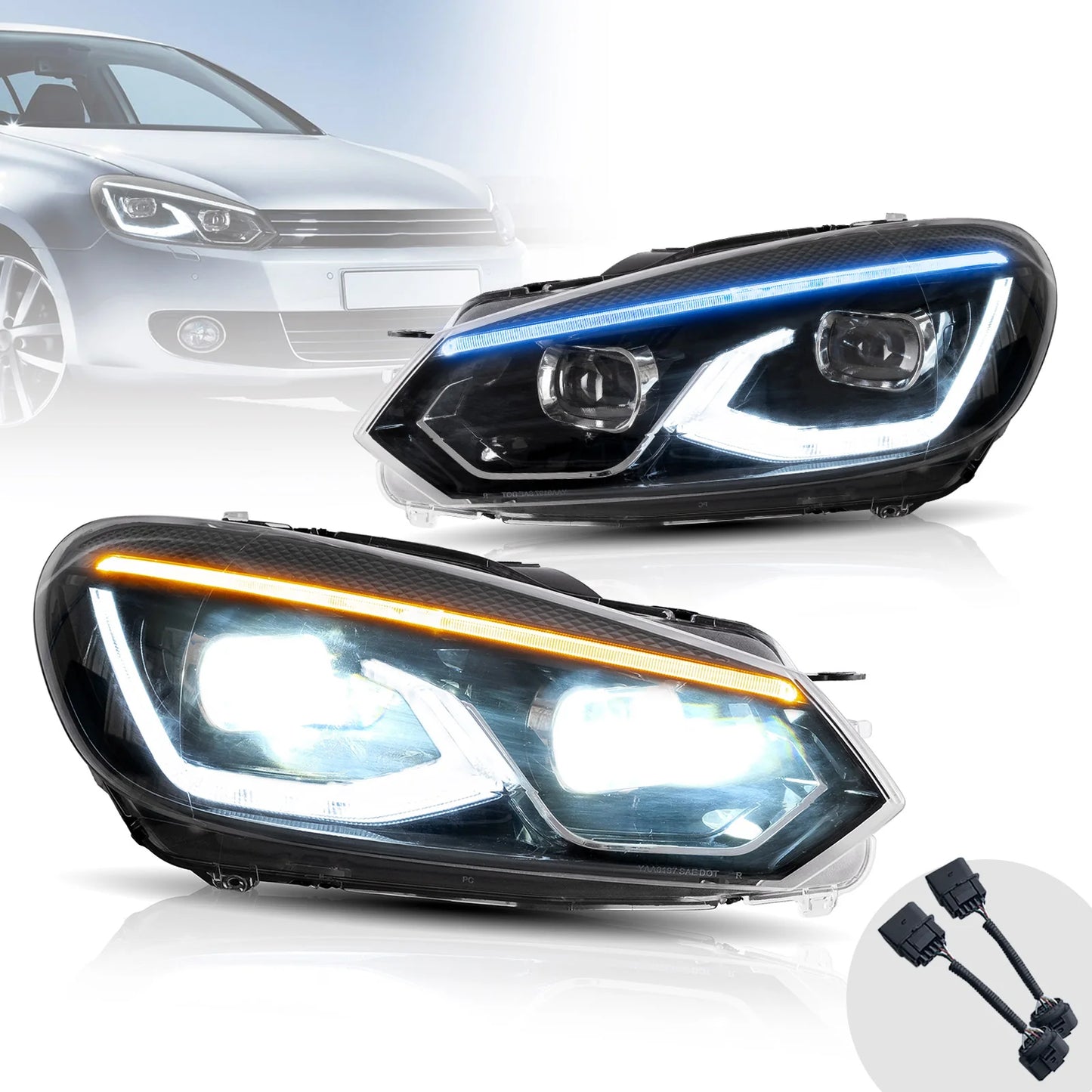 LED Proiettore Fari Fari Per Volkswagen VW Golf 6/MK6 2010-2014 (NON adatto per i modelli Golf GTI e Golf R)