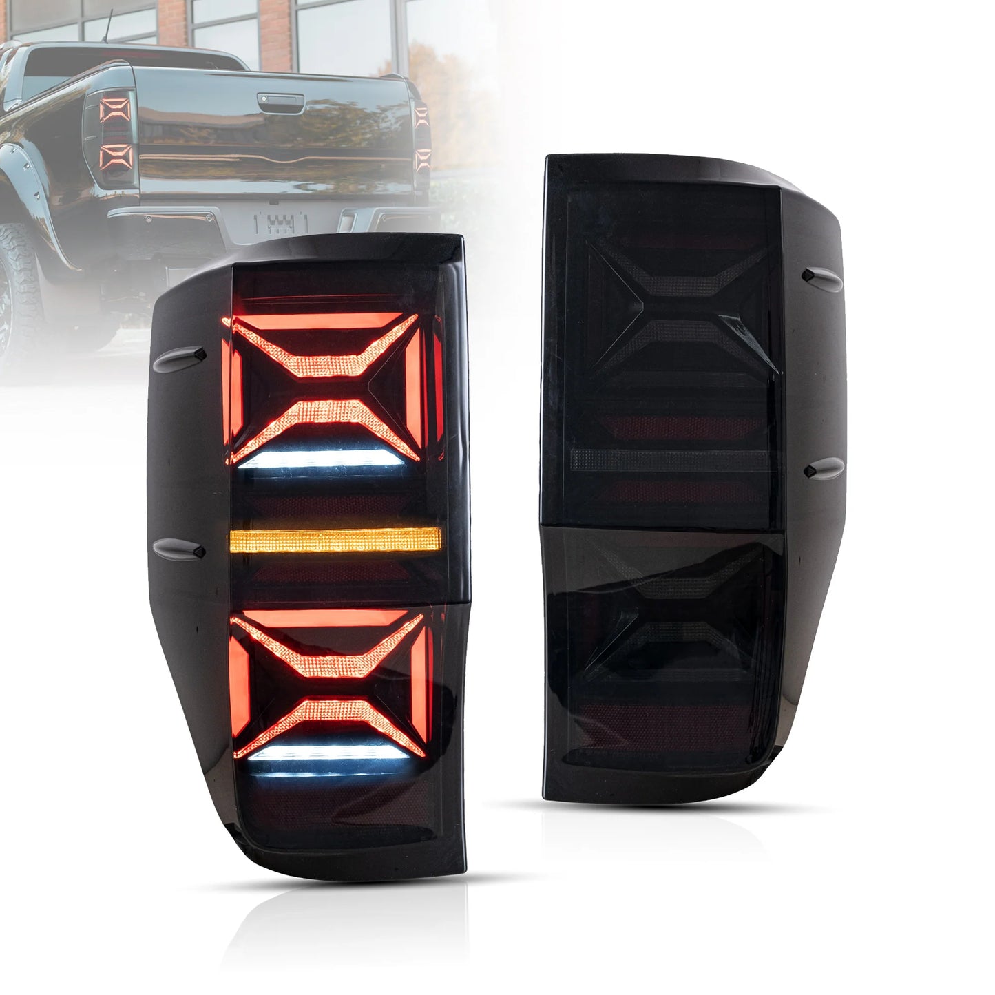 Luci posteriori a LED per Ford Ranger T6 2012-2018 (PX MKII, Base, XL, XLT, Limited) (non per modelli USA)
