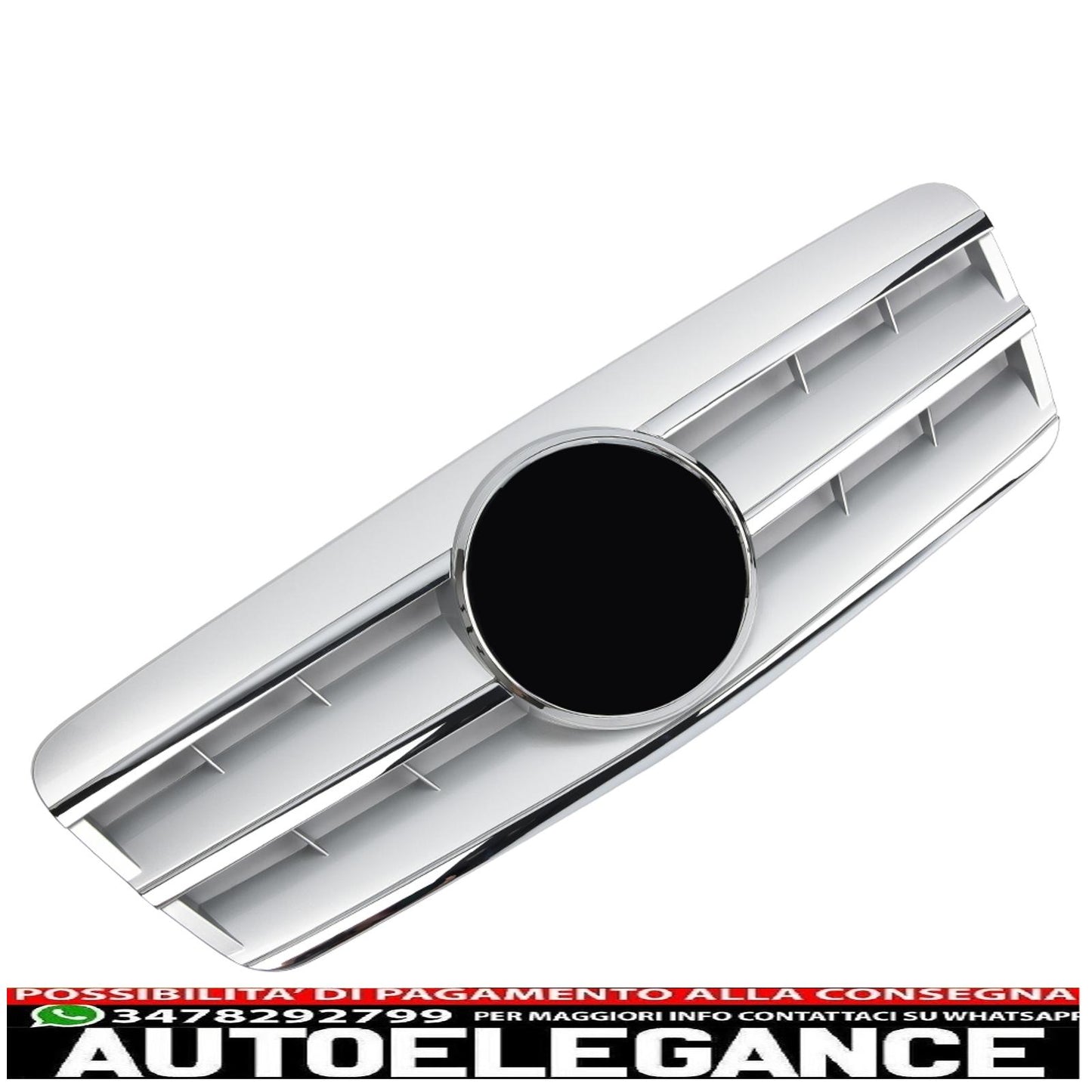 Griglia del radiatore sportiva per Mercedes C208 A208 CLK argento cromato