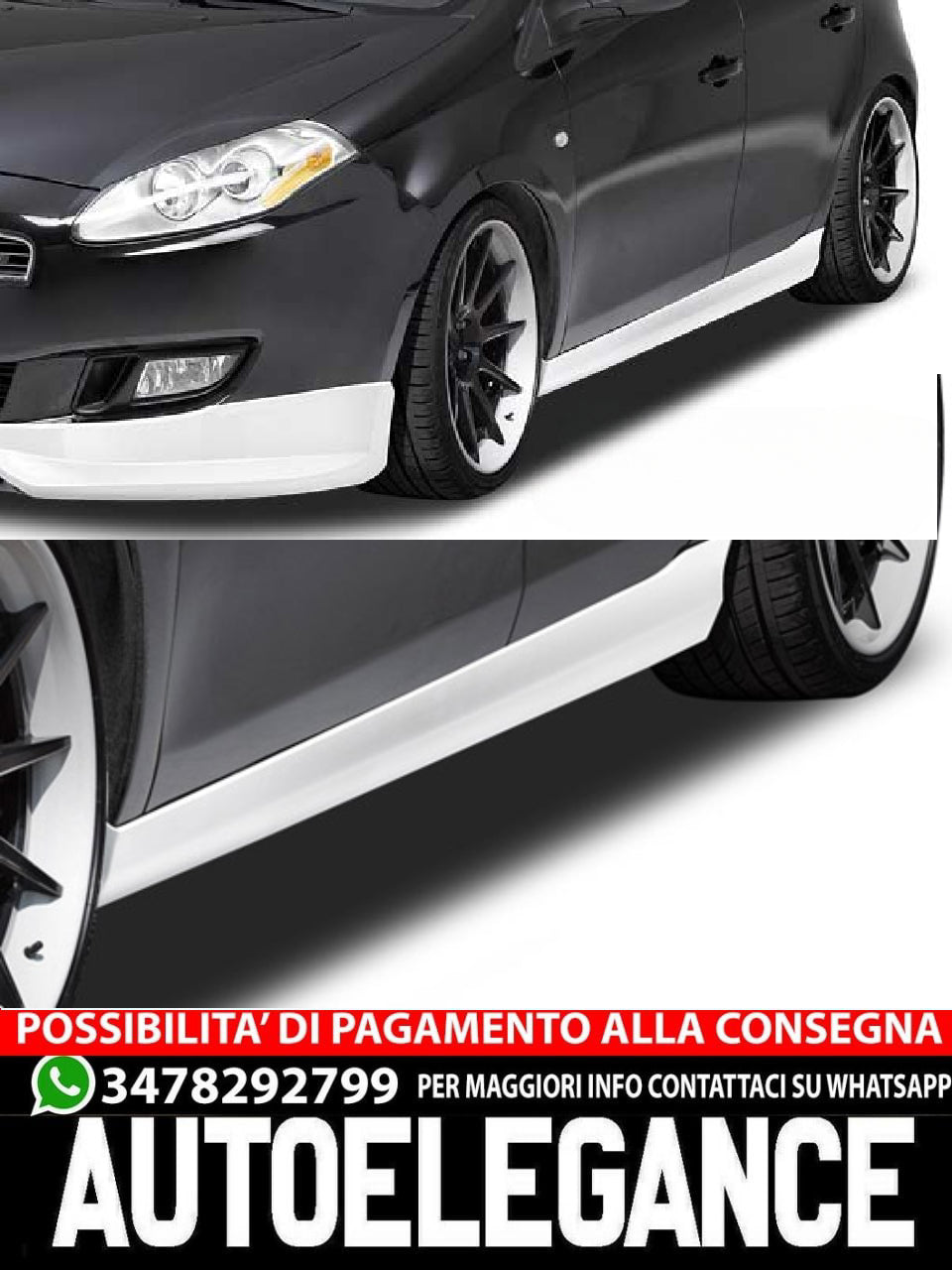 NFNFFC Auto Minigonne Laterali Per Fiat Bravo II (198) Hatchback