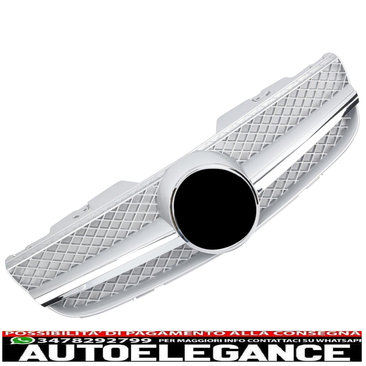 sport grill radiator grill suitable for mercedes r230 sl 2006-2008 silver chrome - show original titleoriginal textgrill sport kühlergrill passt für mercedes r230 sl 2006-2008 silver chrom