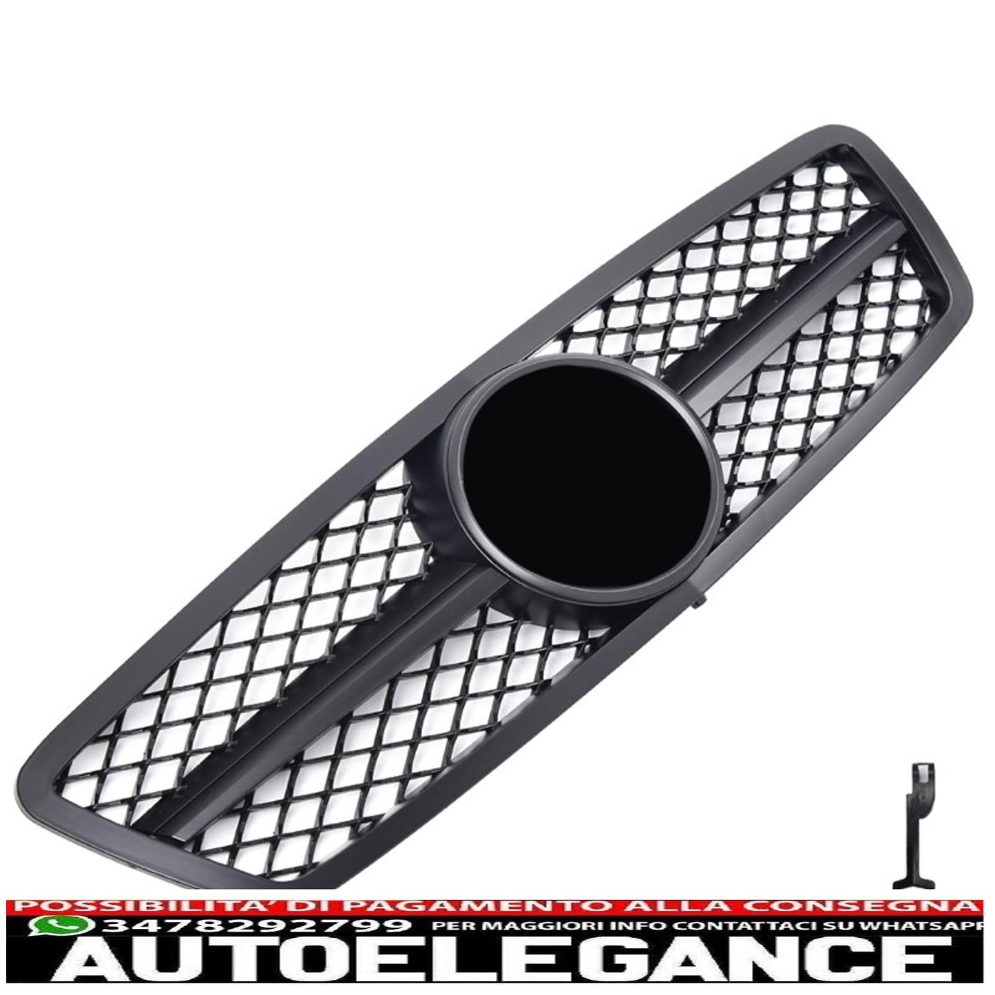 griglia sportiva griglia radiatore adatta per mercedes w203 s203 nero opaco-mostra il titolo originaletesto originalegrill sport kühlergrill passt für mercedes w203 s203 matt schwarz