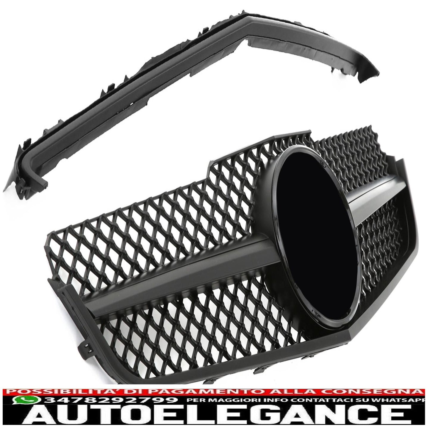 griglia sport griglia radiatore adatto per mercedes w207 e coupe cabrio nero opaco-mostra il titolo originaletesto originalegrill sport kühlergrill passt für mercedes w207 e coupe cabrio matt schwarz