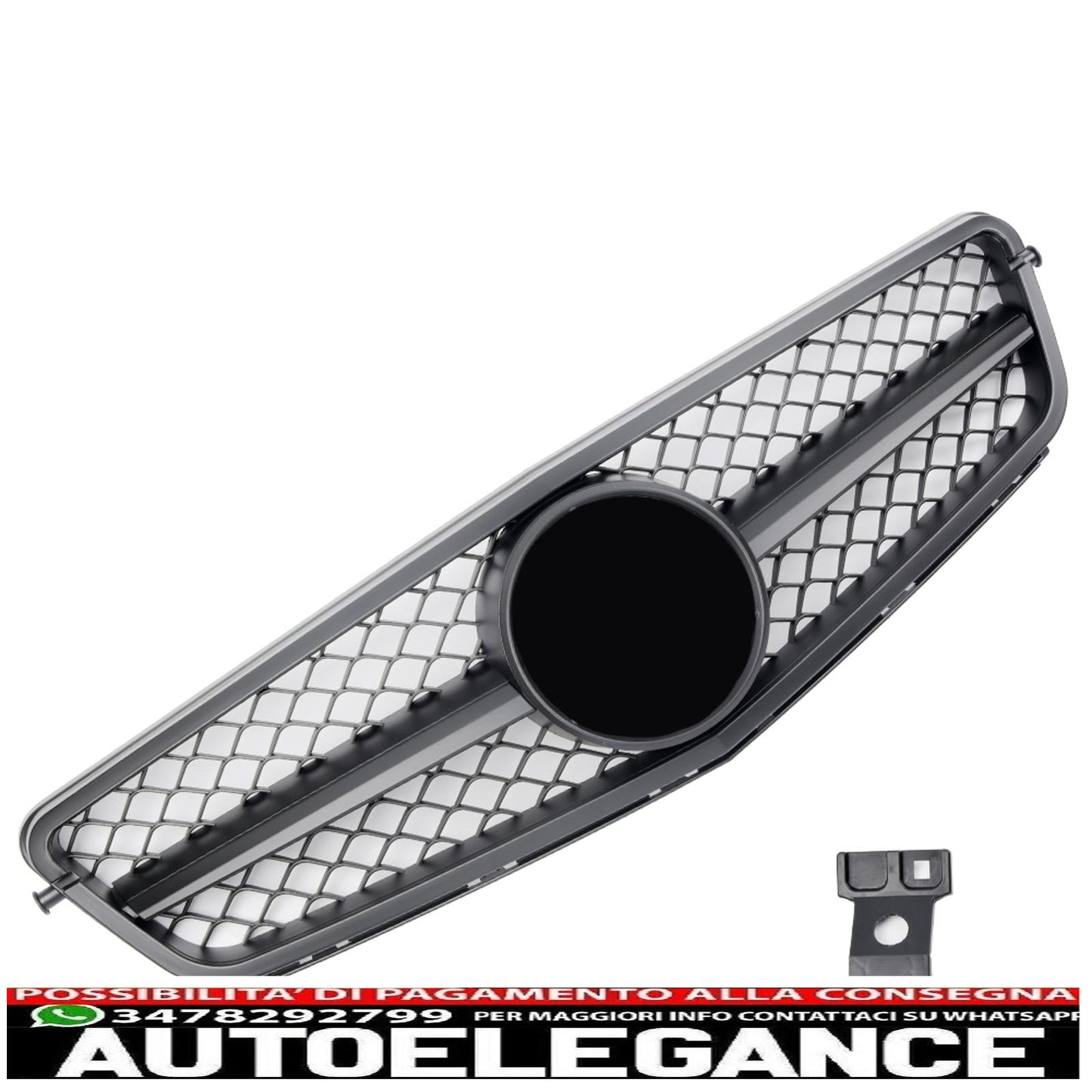 Griglia del radiatore sportiva per Mercedes W204 S204 nero opaco