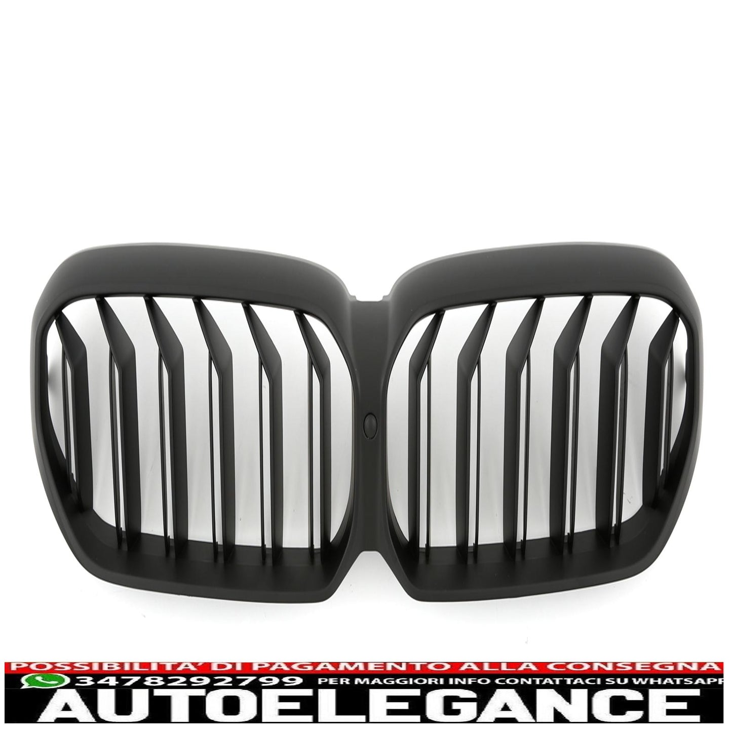 Per BMW Serie 5 G30 G31 LCI Sport Griglia del radiatore doppia barra Nero opaco