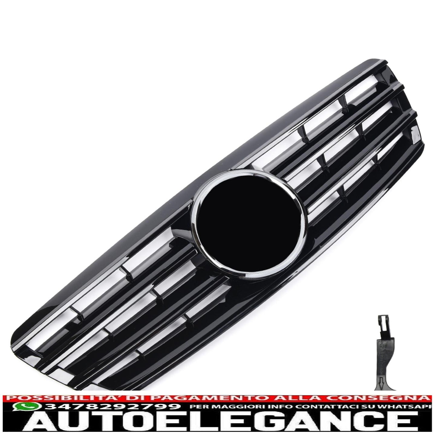 Sports grille radiator grille suitable for mercedes w203 s203 black glossy - show original titleoriginal text Sports grille radiator grille for mercedes w203 s203 black glossy