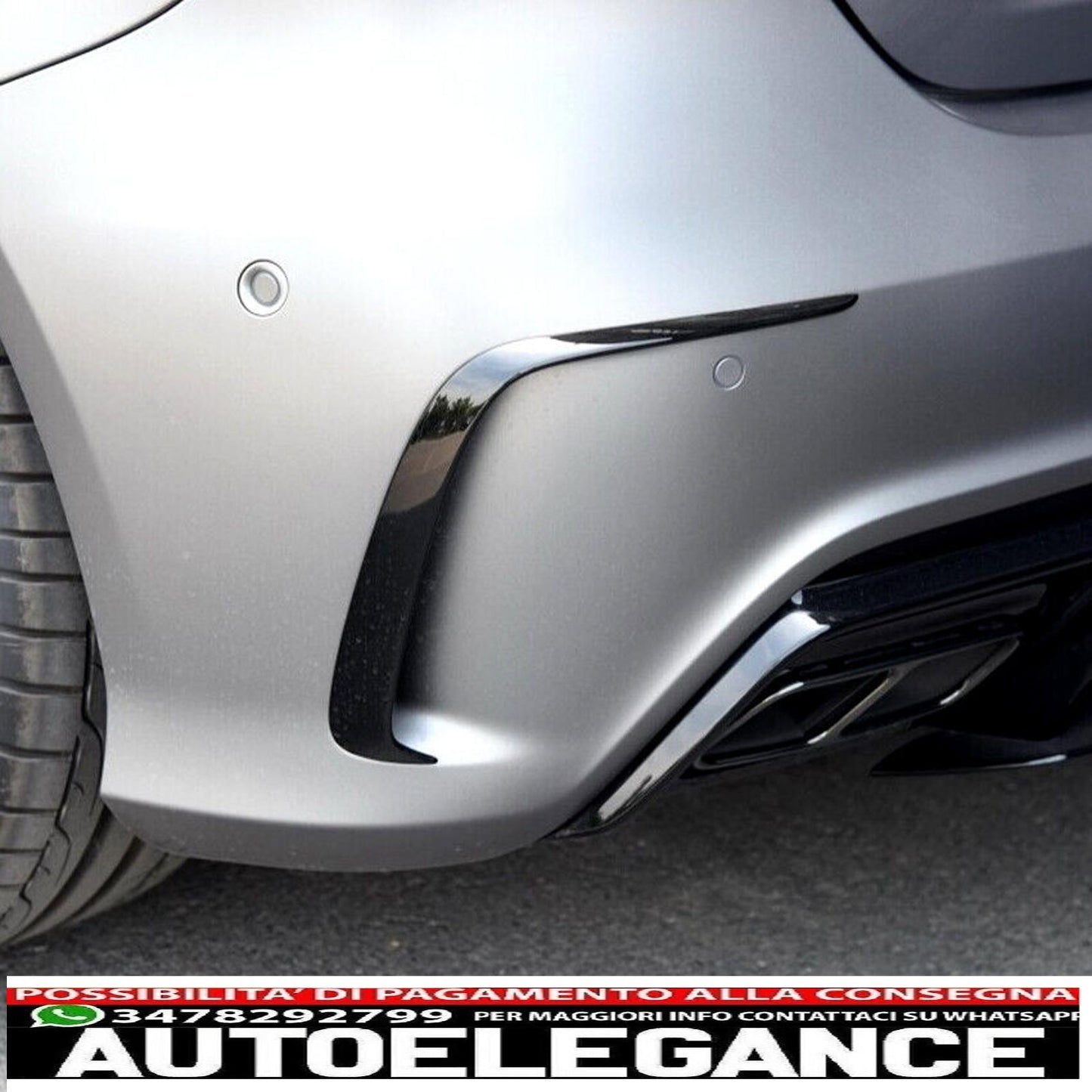 amg ottica aero flaps nero posteriore adatto per mercedes w176 classe a-mostra il titolo originaletesto originaleamg optik aero flaps schwarz hinten passt für mercedes w176 a-klasse AUTOELEGANCERICAMBI