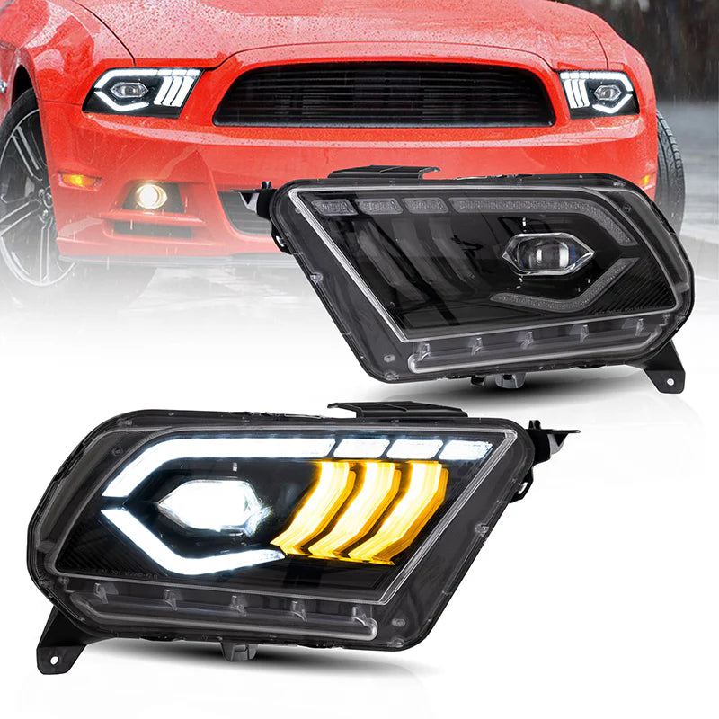 Fari a LED per Ford Mustang 2010-2014 con indicatori di direzione sequenziali