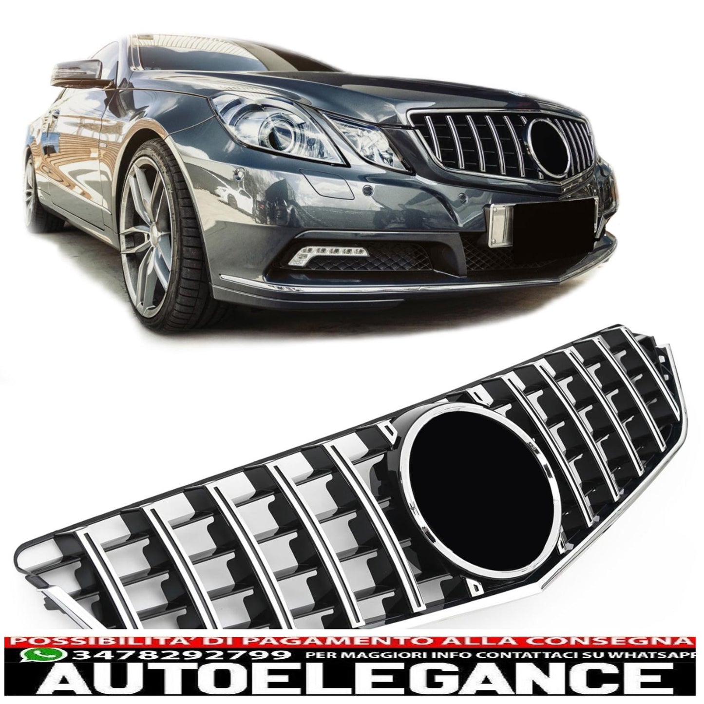 panamericana gt sport radiator grille suitable for mercedes w207 09-13 + star-show original titleoriginal textsport panamericana gt grille radiator grille suitable for mercedes w207 09-13 + star