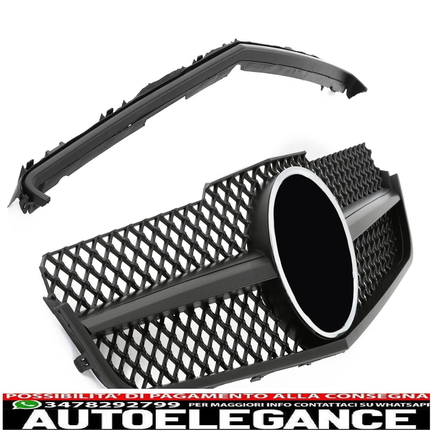 griglia sportiva griglia radiatore adatta per mercedes w207 coupe cabrio nero opaco-mostra il titolo originaletesto originalegrill sport kühlergrill passt für mercedes w207 coupe cabrio matt schwarz