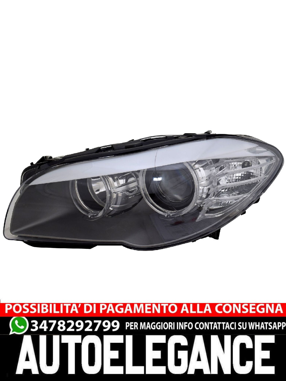 thumbnail image 2 of Ultimate Components Halogen Headlights For BMW 5 Series F10 Saloon 2010-2013 Black Inner Pair 2 of 4