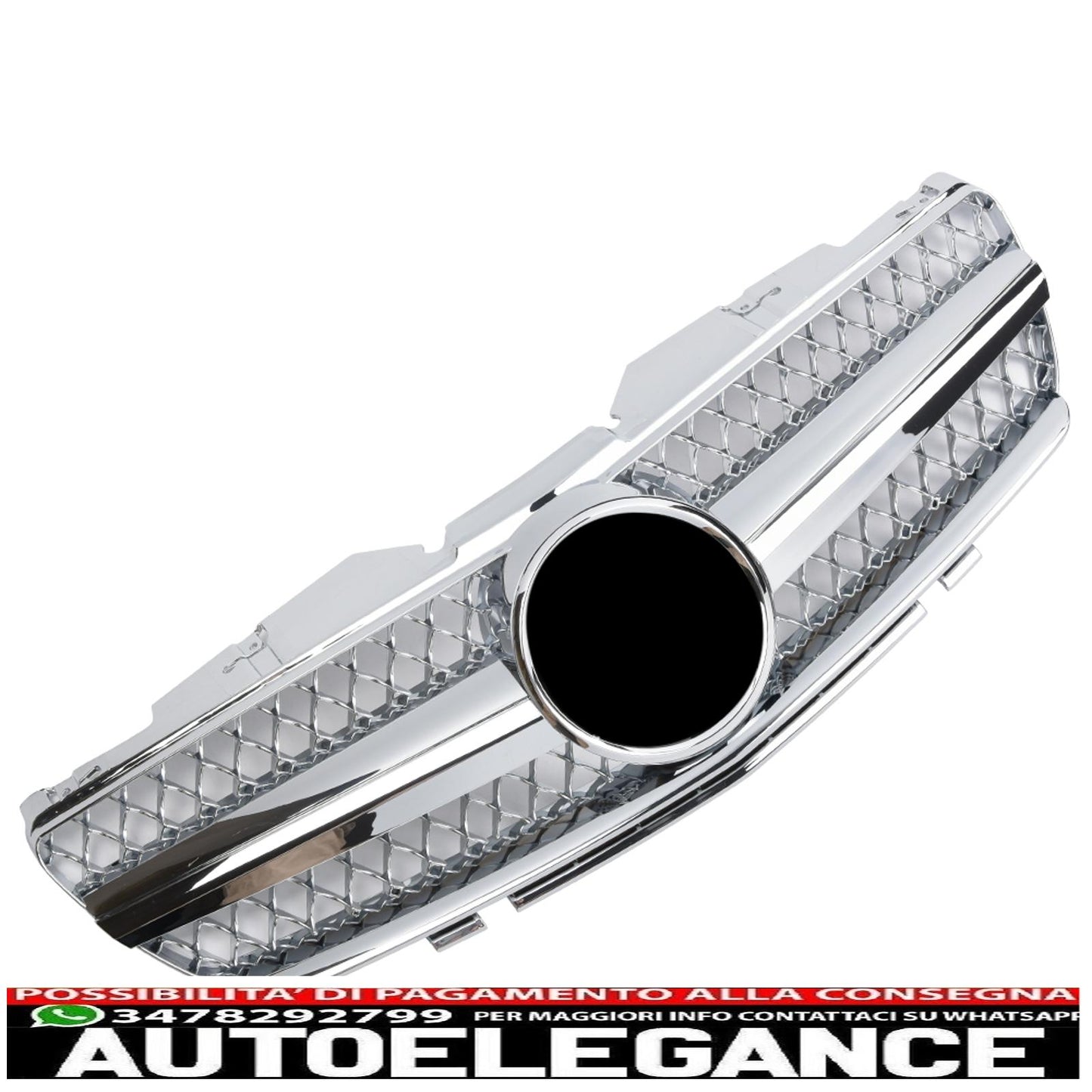 Griglia del radiatore sportiva per Mercedes R230 SL 2001-2006 cromata