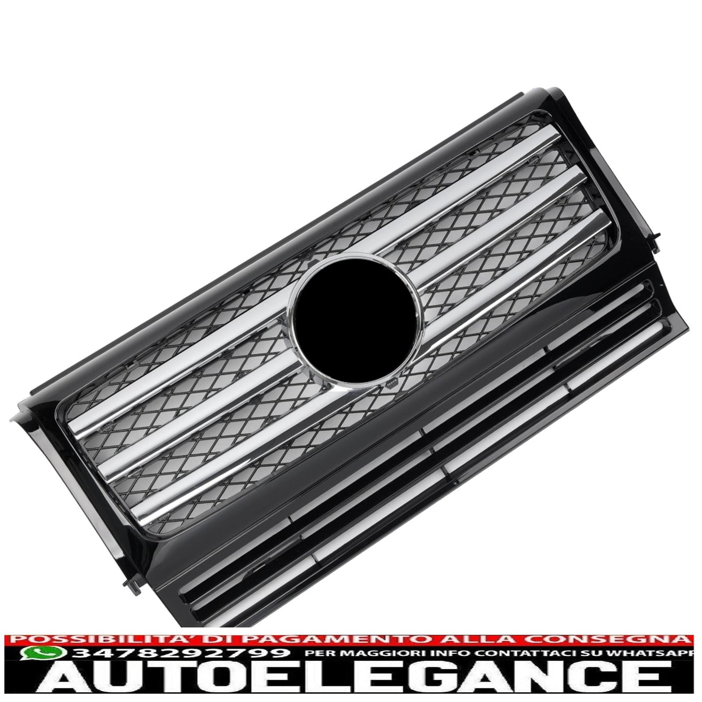 sport grill radiator grill suitable for mercedes w463 g 1990-2018 black chrome optical - show original titleoriginal textgrill sport kühlergrill passt für mercedes w463 g 1990-2018 schwarz chrom optik