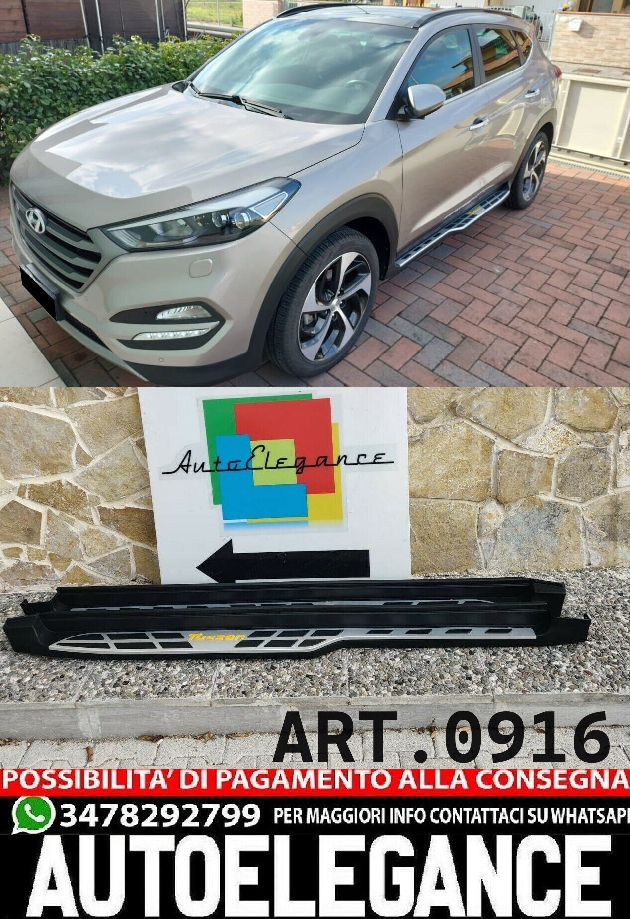 Pedane Laterali Sottoporta In Alluminio Con Predellini Per Hyundai Tucson Tle Dal 2015 1 - Foto 7
