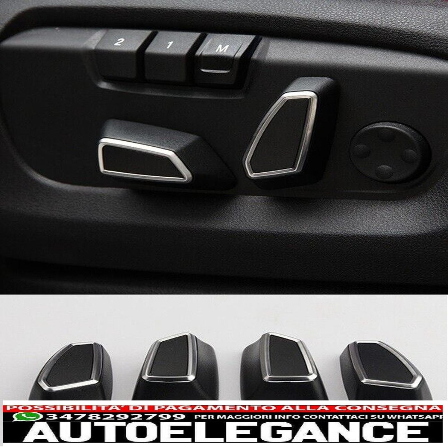 Seat Adjustment Chrome Black Panels For BMW 5 Series F10 & F11 - show original titleOriginal text Seat Adjustment Chrome Black Panels For BMW 5 Series F10 & F11