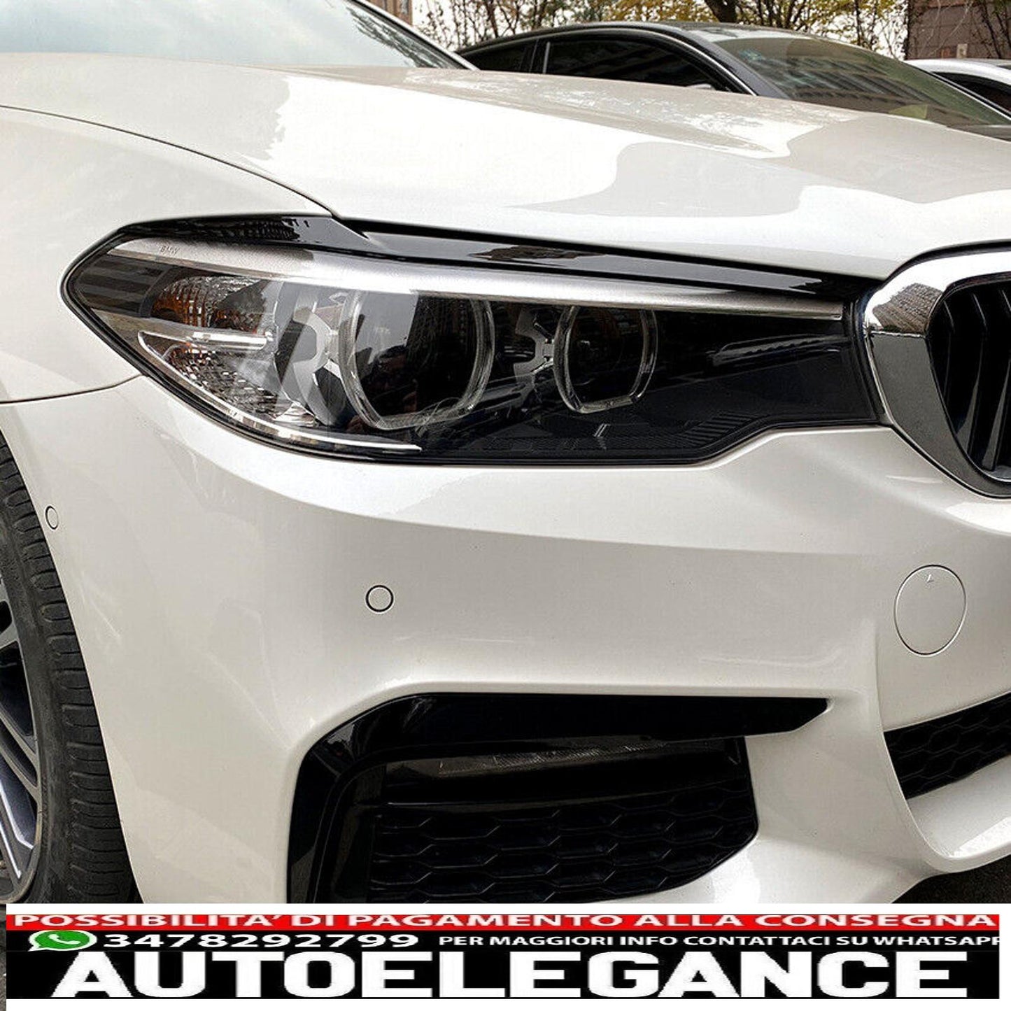 fenders evil eye black gloss for bmw 5 series g30 g31 2017-2020 (...-show original titletext original evil eye black gloss headlight covers for bmw 5 series g30 g31 2017-2020 (...