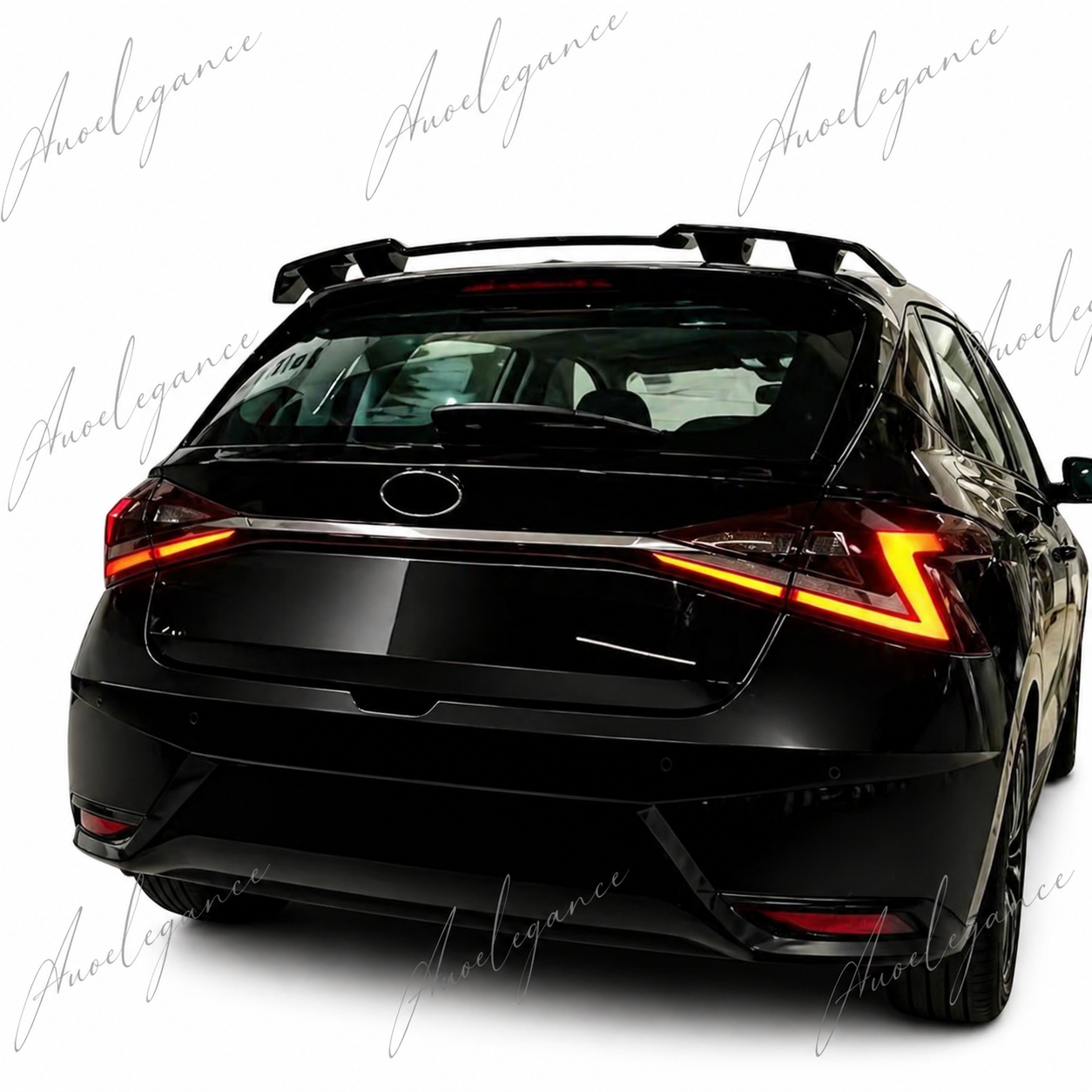 🔥ART.9727 SPOILER PER TETTO STILE N HYUNDAI i20 IN ABS NERO LUCIDO / 2020+🔥