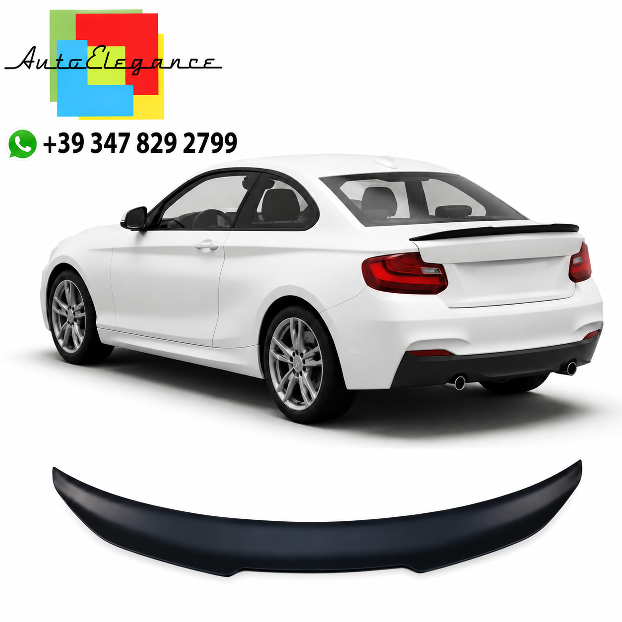 👉Spoiler posteriore bagagliaio Nero Opaco per BMW Serie 2 F22 Coupé 14-21👈