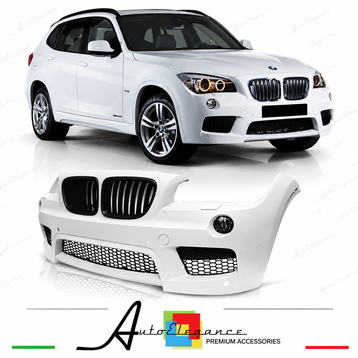 PARAURTI ANTERIORE BMW X1 E84 09-12 LOOK M PDC SRA
