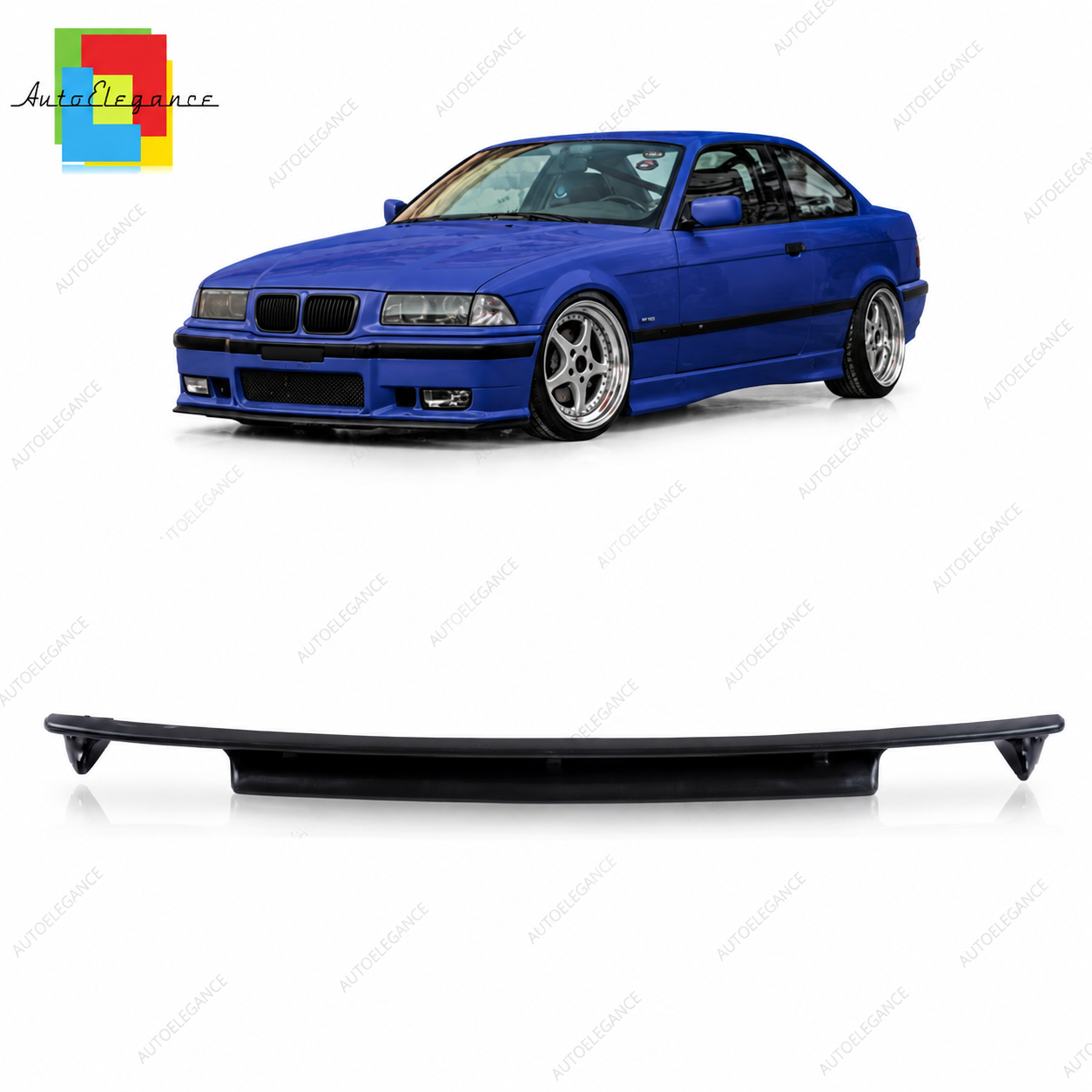 SPLITTER SUITABLE FOR VW GOLF 8 GTI GTD RLINE LOOK GLOSSY BLACK SPORTY DESIGN