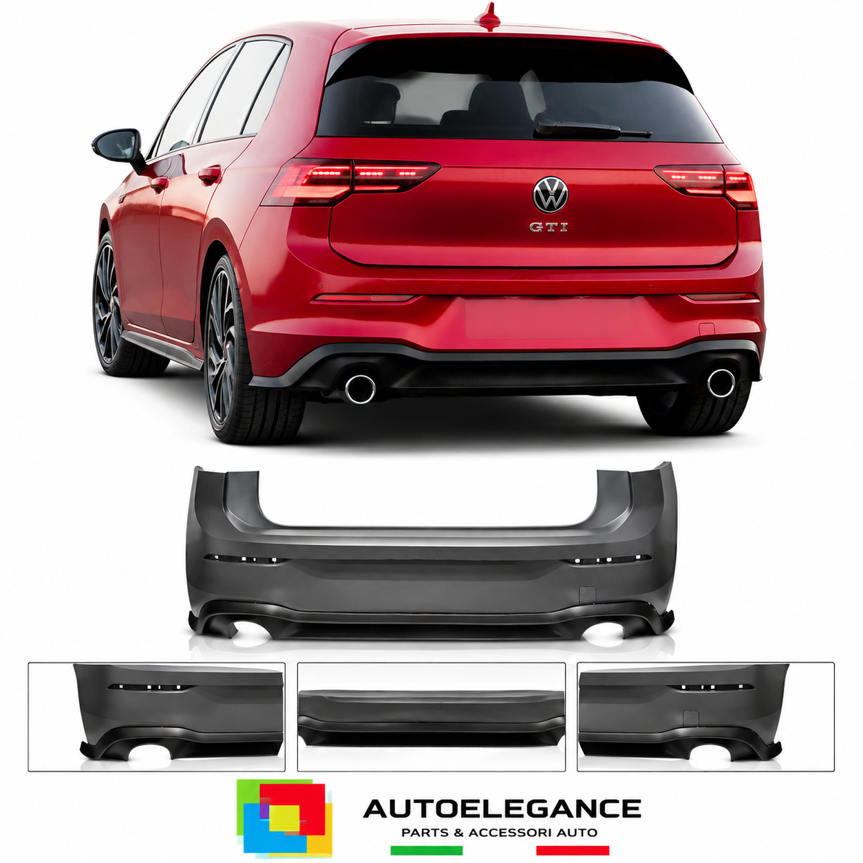 PARAURTI POSTERIORE VOLKSWAGEN VW GOLF 8 LOOK GTI PDC