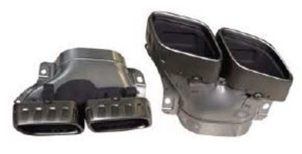 ⭐DIFFUSER + EXHAUST TIPS 2X2 (CHROME) FOR MERCEDES C254 GLC-CLASS COUPE⭐