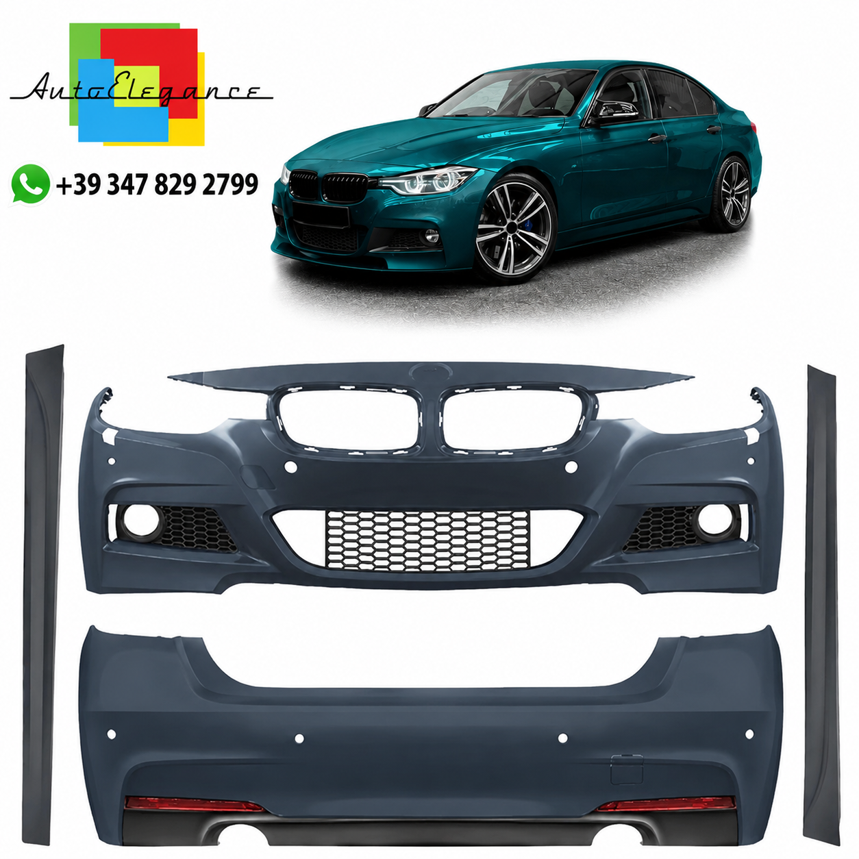 👉Kit paraurti corpo PDC SRA adatto per BMW Serie 3 (F30) Berlina 2012-2018👈