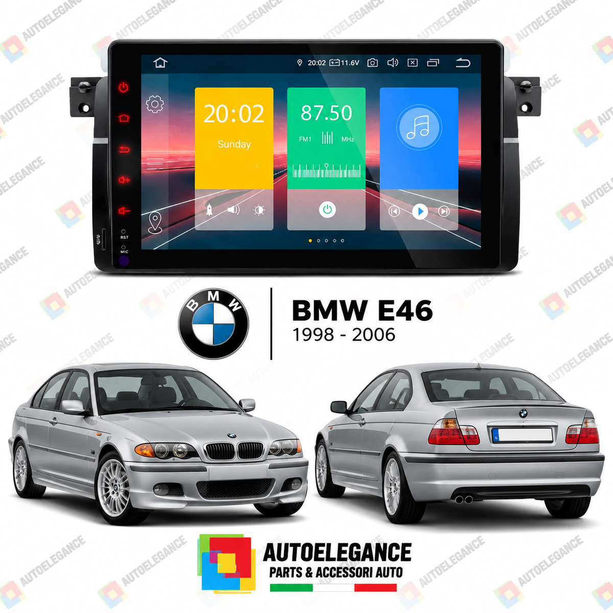 RADIO GPS ANDROID 13 ADATTO PER BMW E46 98-06