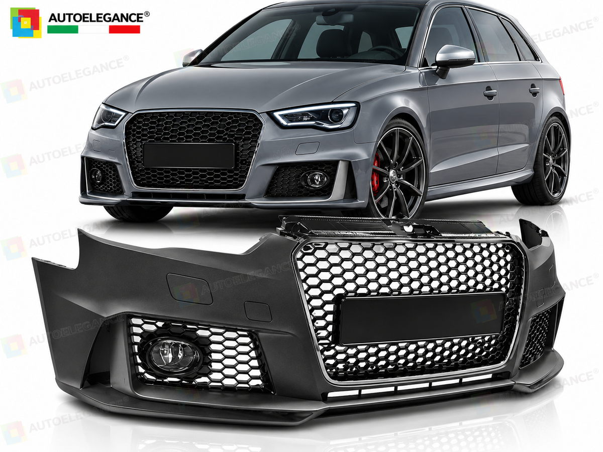 PARAURTI ANTERIORE SPORT ADATTO PER AUDI A3 12-16 LOOK RS3