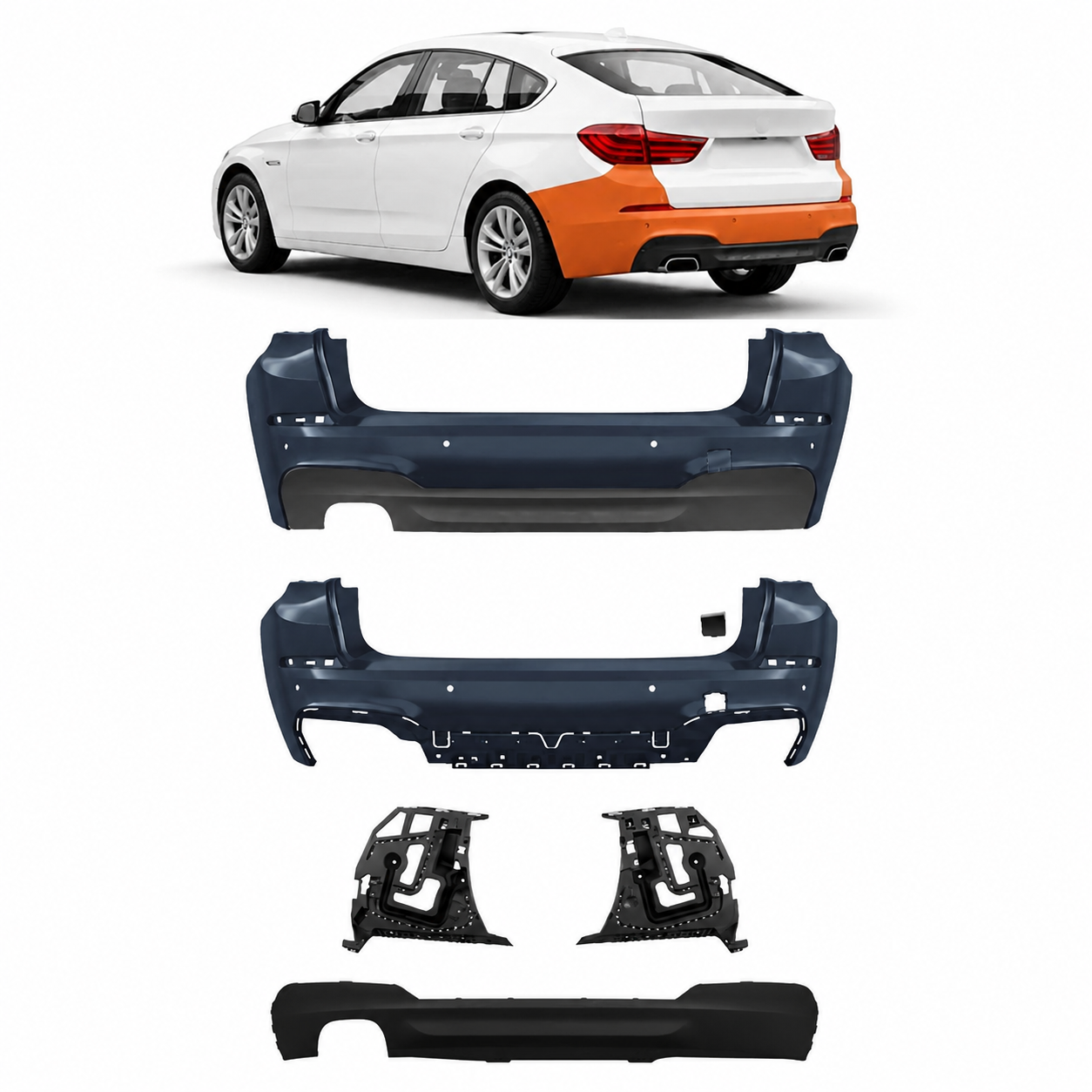 👉Paraurti Posteriore Sport con Diffusore per BMW Serie 5 GT F07 2013-2017👈