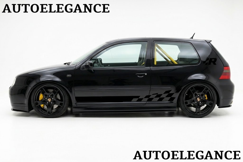 💫ART.0413 Sotto Minigonne Nero Lucido adatto per GOLF 4 (176 CM)💫