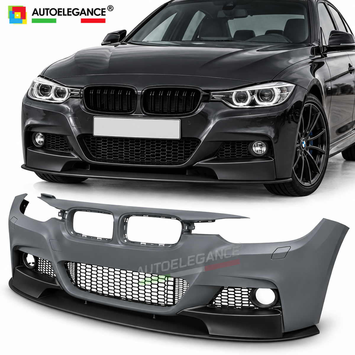 PARAURTI ANTERIORE ADATTO PER BMW F30 / F31 10.11- LOOK M SPORT