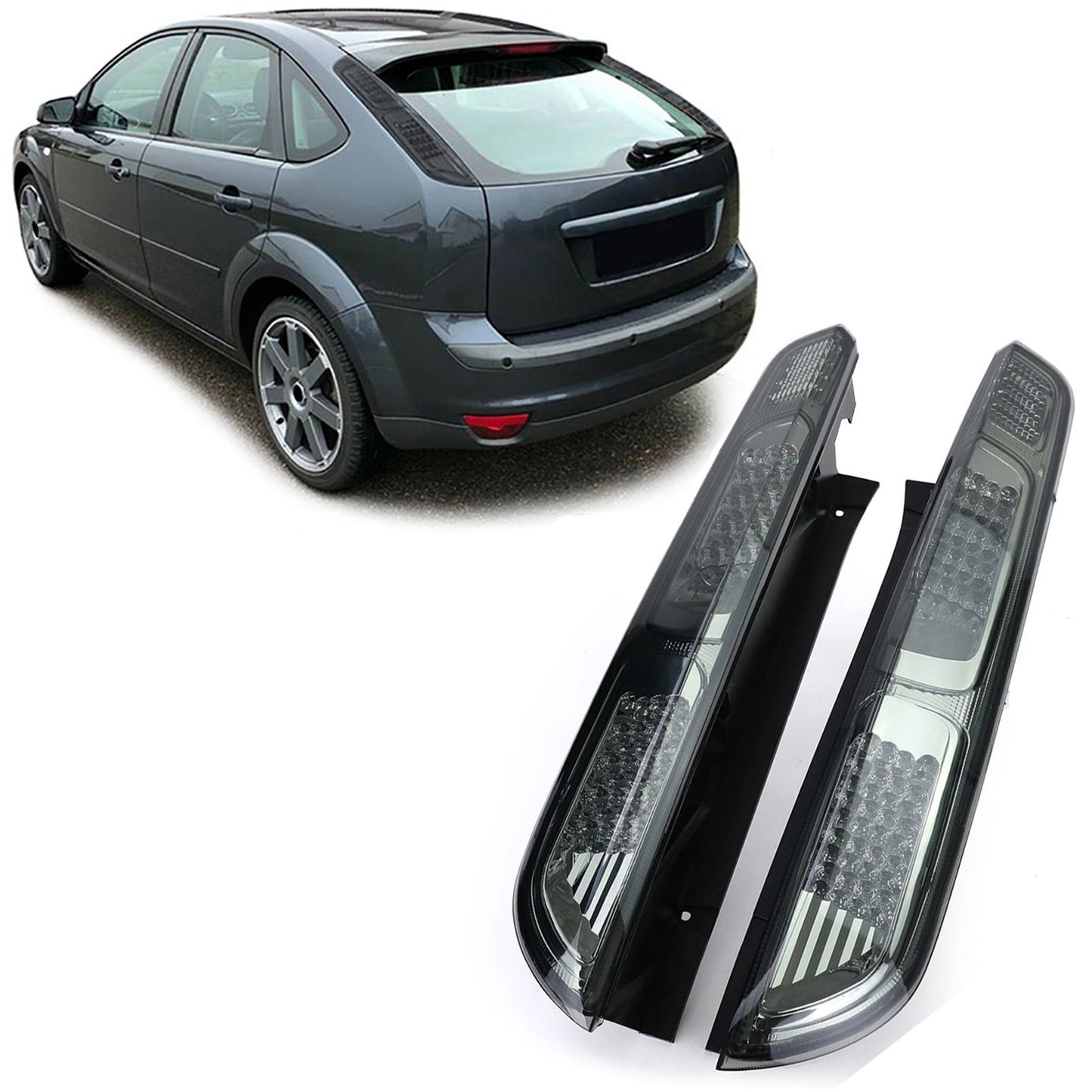 💫ART.7940 Fanali Posteriori LED Nero Fumé per Ford Focus II (2004-2007)💫