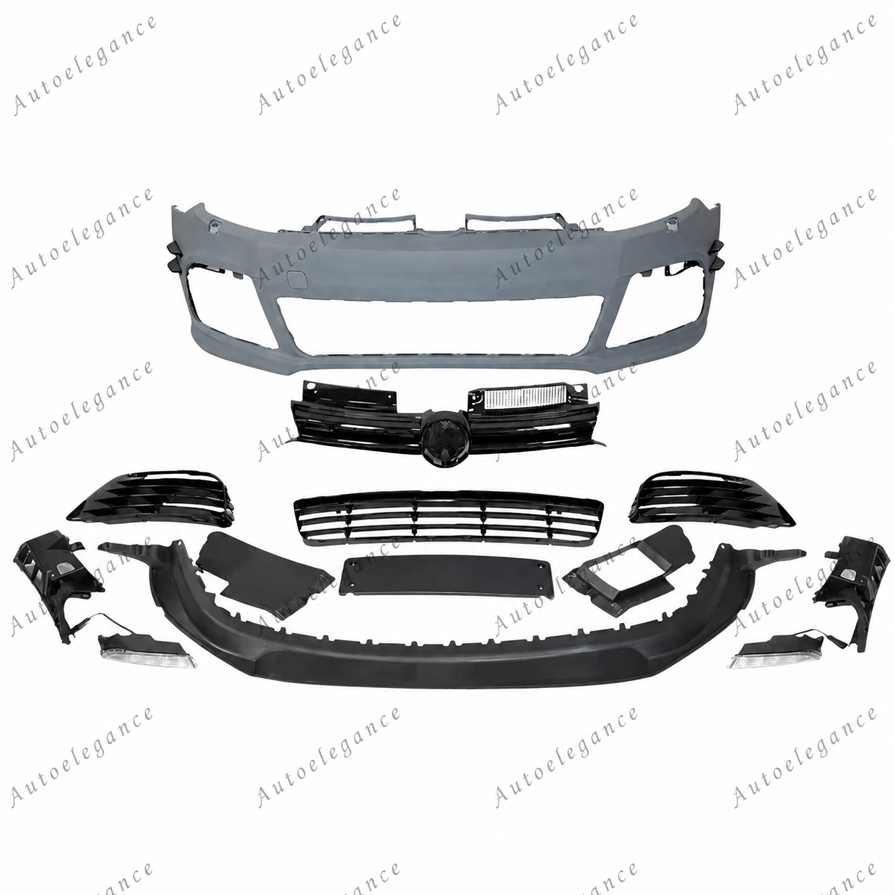 🔥ART.3079 PARAURTI ANTERIORE ADATTO PER VW GOLF 6 R20 FLAPS LOOK WRC🔥