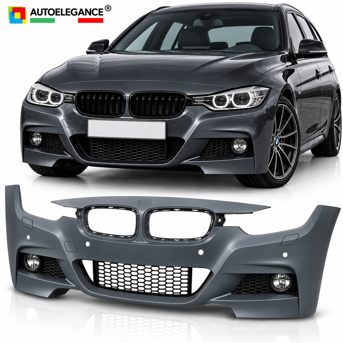 PARAURTI ANTERIORE STILE SPORT ADATTO PER BMW F30 / F31 11-1 LOOK M