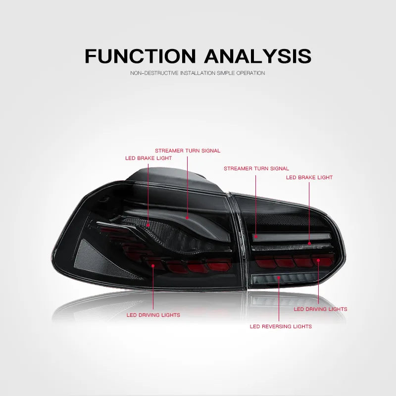 💎FANALI POSTERIORI ADATTI PER VW GOLF VI 2009-2013 ROSSO💎