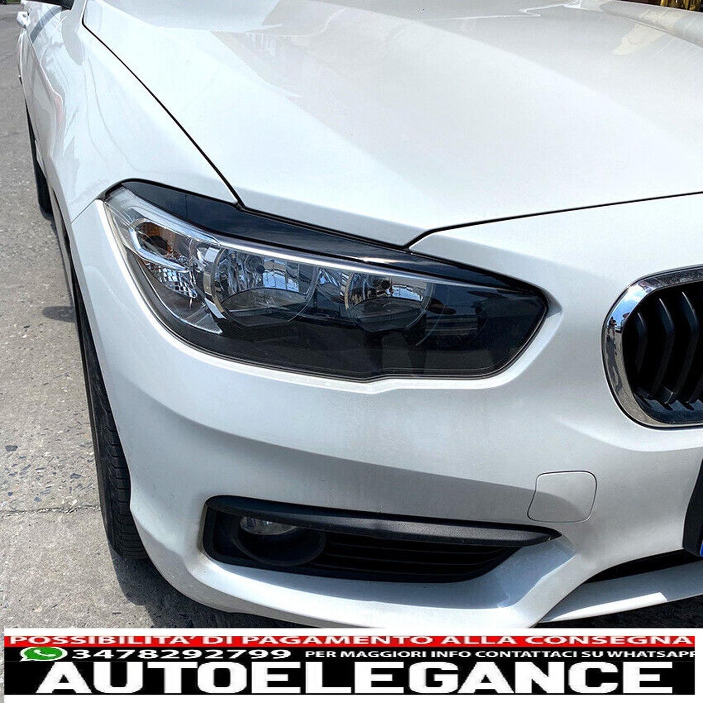 parafanghi brutto sguardo nero lucido per bmw f20 f21 lci 2015-2019-mostra il titolo originaletesto originalescheinwerferblenden böser blick schwarz glanz für bmw f20 f21 lci 2015-2019