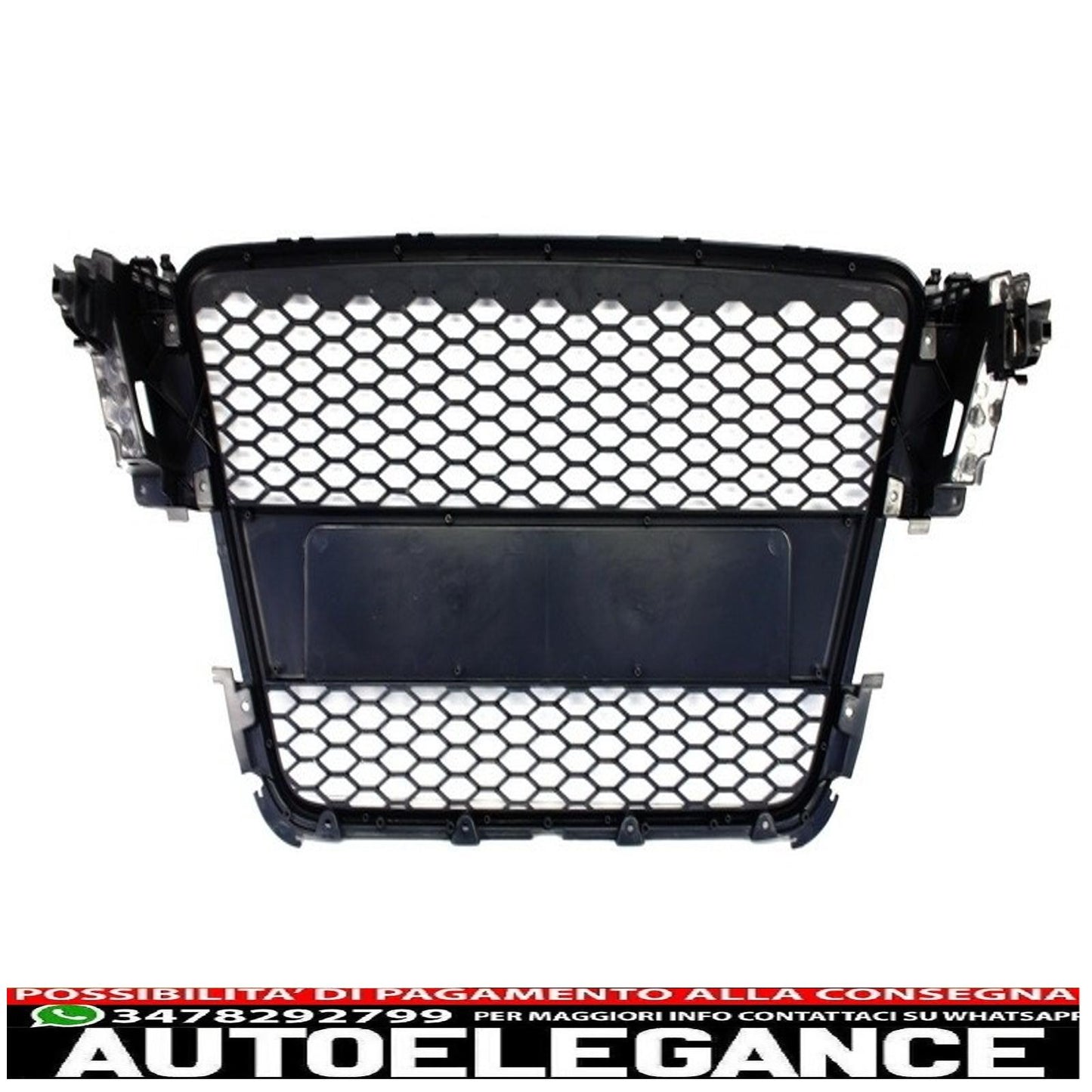 front grille without badge suitable for audi a5 8t (2007-2011) rs design matt black