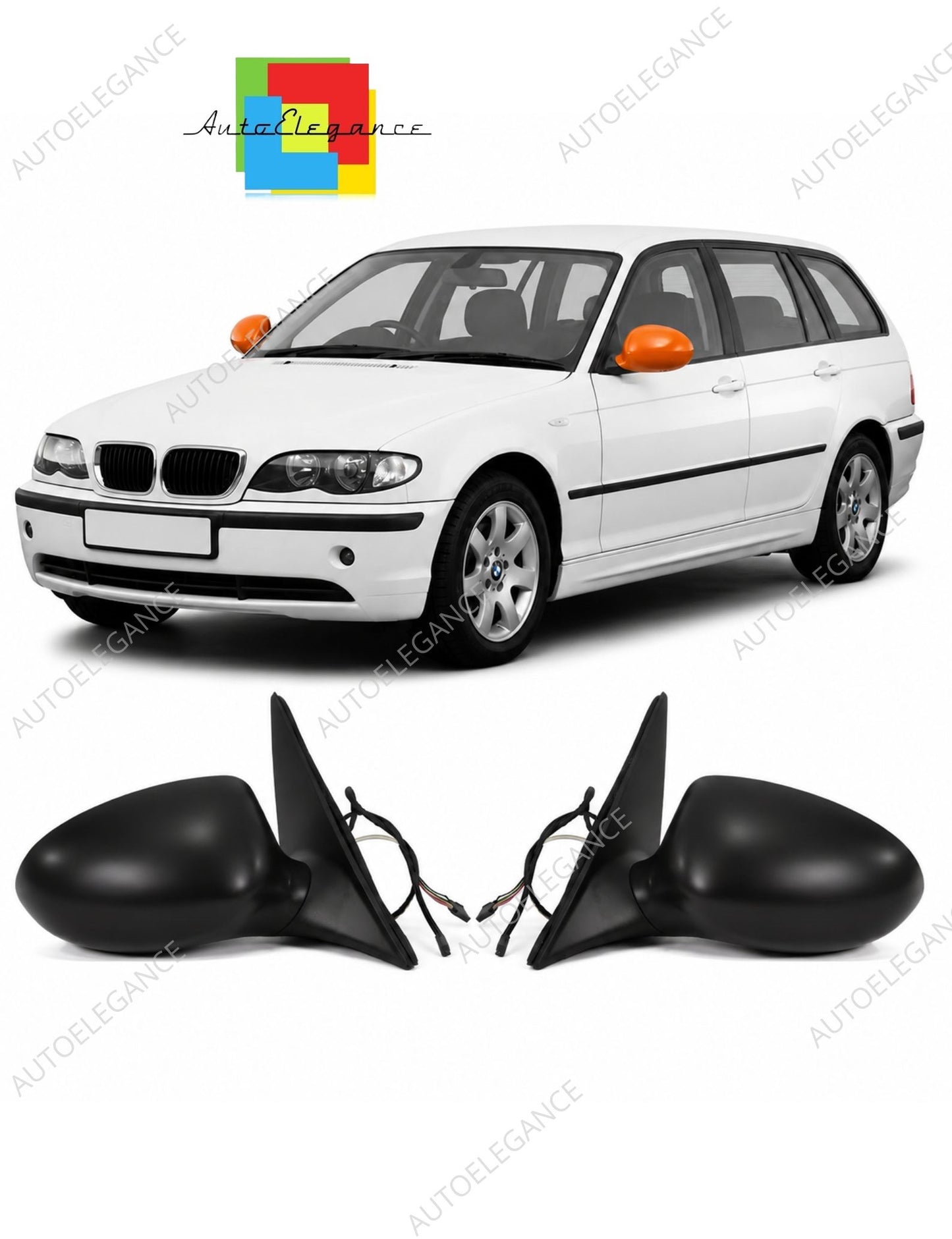 👉Set Specchietti Laterali Elettrici BMW E46 98-05 Riscaldabili e Pieghe👈