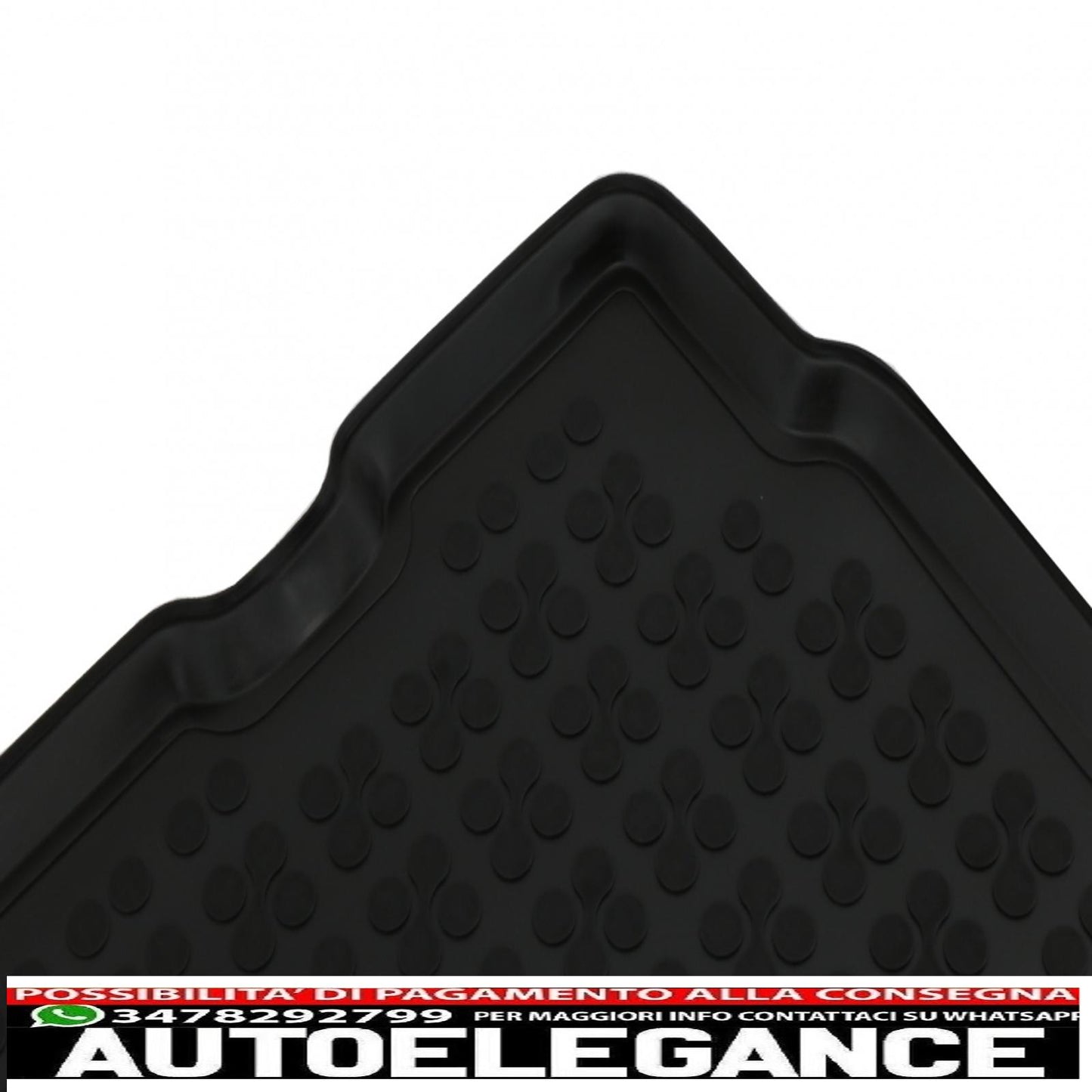 Black rubber boot mat suitable for vw tiguan ii 4x2 (2015-up)
