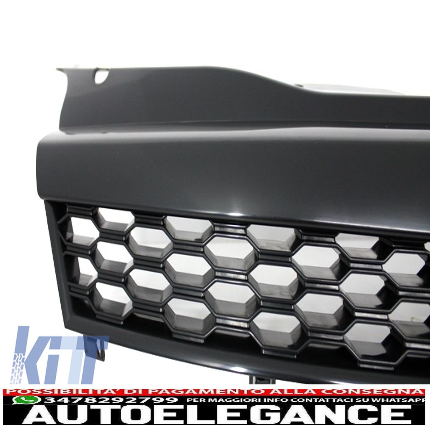 central grille bevelled grille suitable for opel astra h 3 doors coupe (2004-2009) honeycomb design