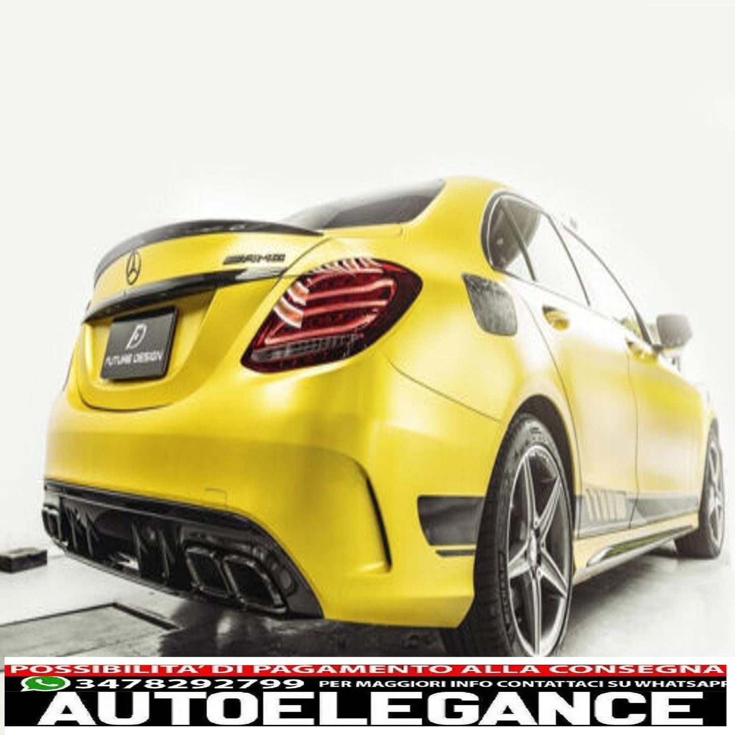 Diffuser + exhaust tips (black) c63 amg look suitable for mercedes w205 s205-show original titleoriginal textdiffusor + exhaust tips (black) c63 amg look suitable for mercedes w205 s205