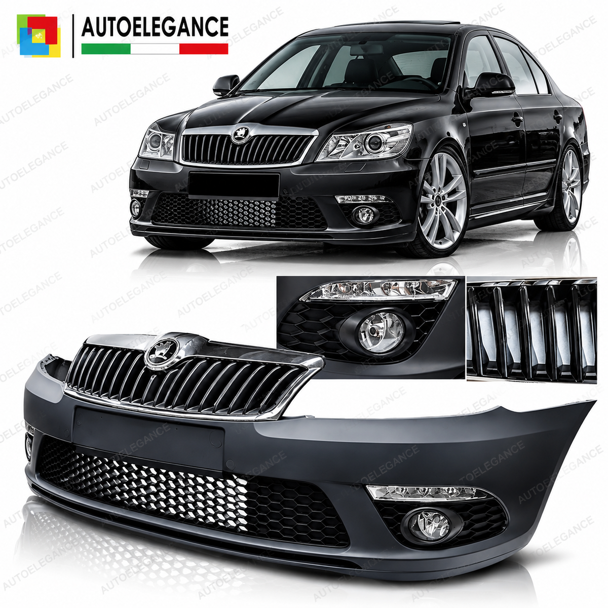 PARAURTI ANTERIORE SPORT adatto per SKODA OCTAVIA II FACELIFT 09-13