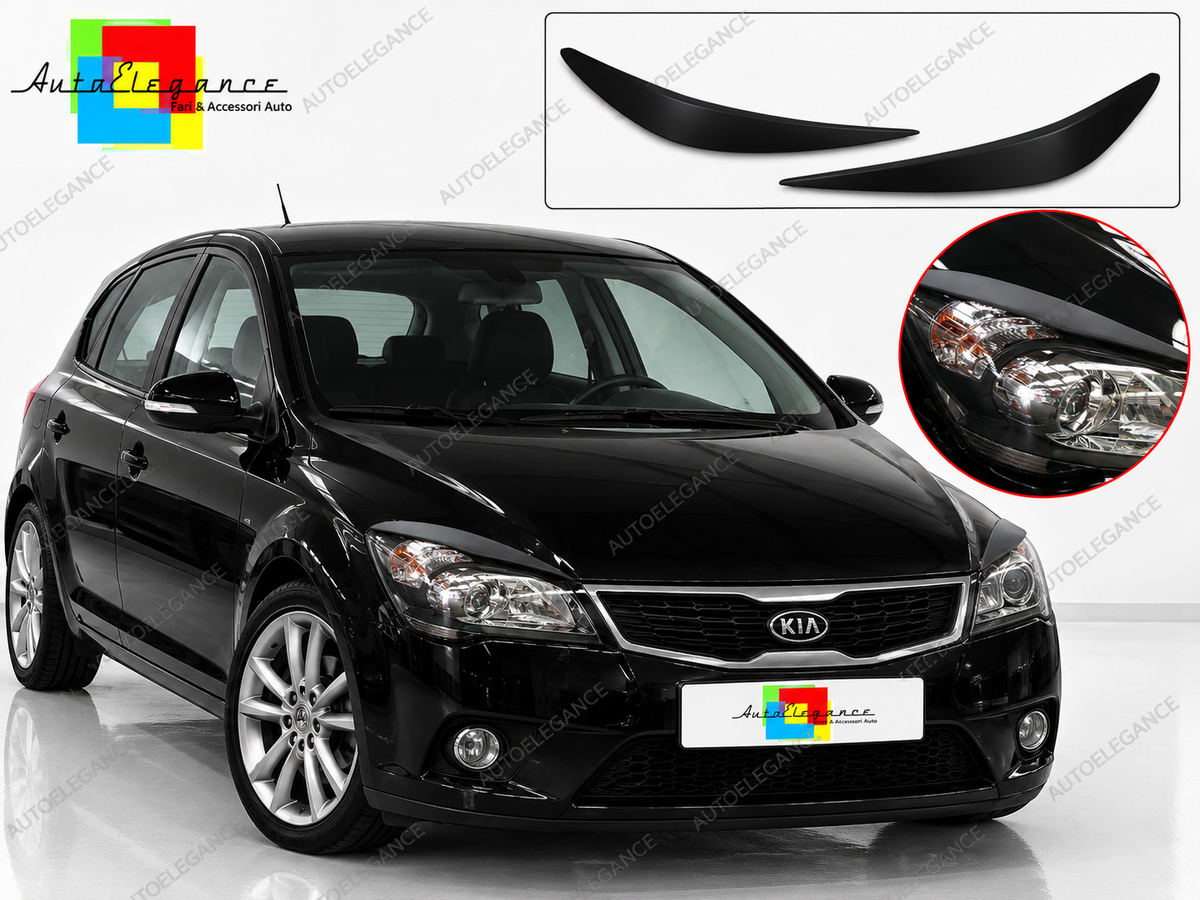 👉Sopracciglia Fari ABS Adatto per Kia Cee'd ED Facelift 10-12👈