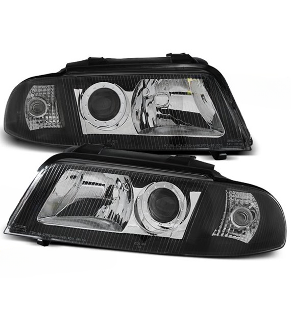 ART.6487 FARI ANTERIORI AUDI A4 01.99-11.00 NERI