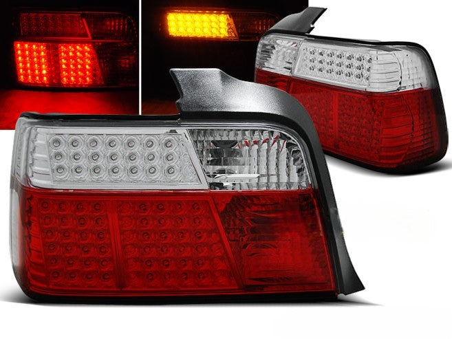 😎LUCI POSTERIORI A LED ROSSO BIANCO ADATTO PER BMW E36 12.90-09.99😎v