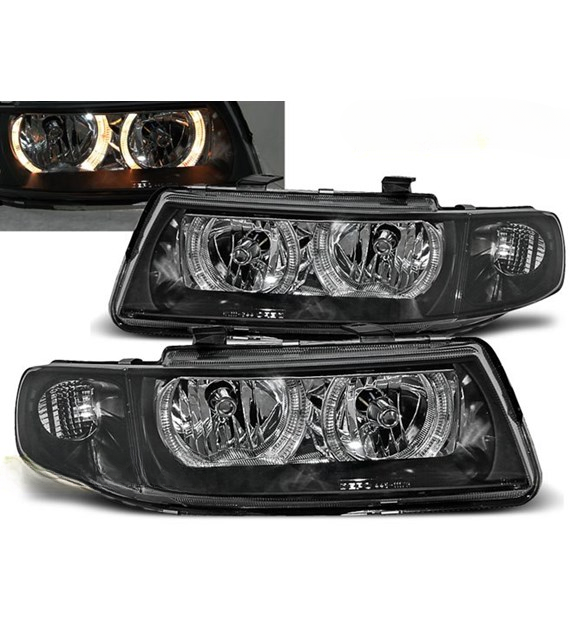 ART.6471 FARI ANTERIORI SEAT LEON / TOLEDO 04.99-08.04 NERI