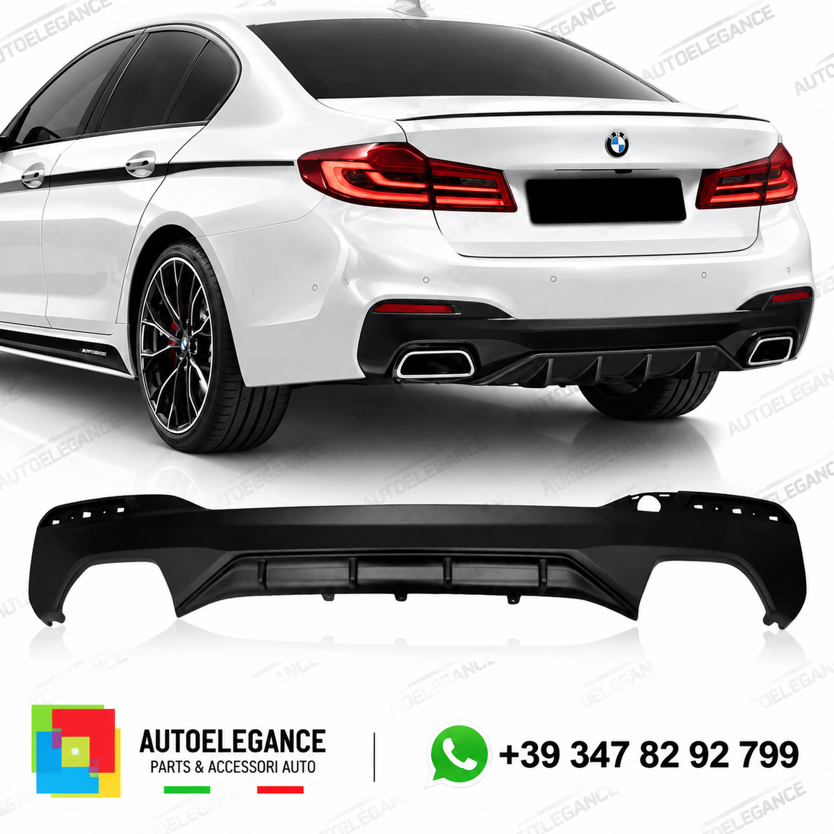 DIFFUSORE ADATTO PER BMW G30 G31 LOOK M PERFORMANCE 530 540
